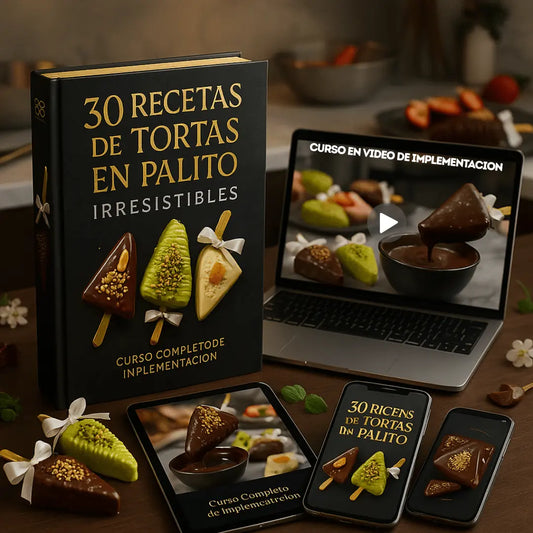 🍰30 Recetas de Tortas en Palito + Curso de Implementación📹